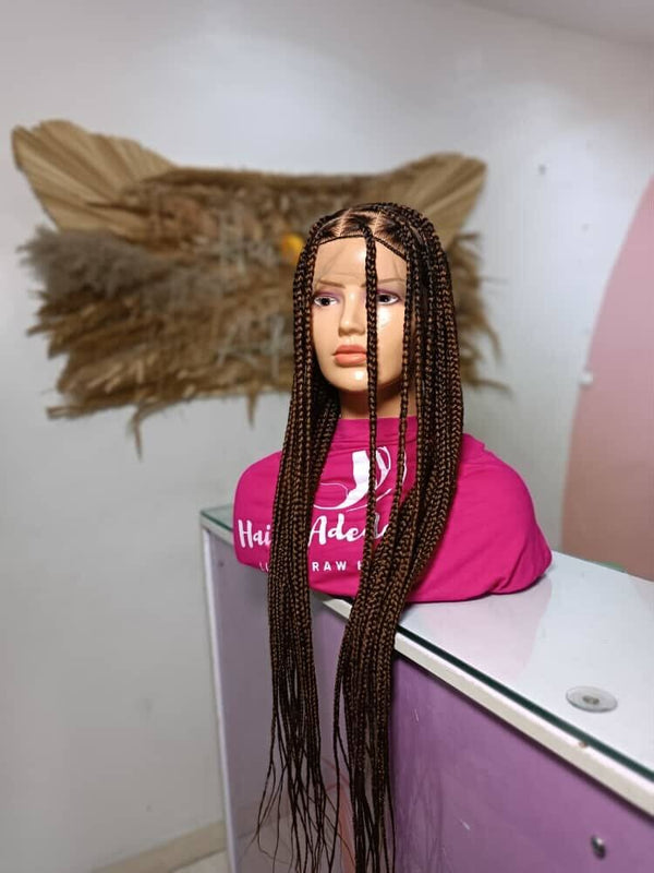 Long Brown Box Braids