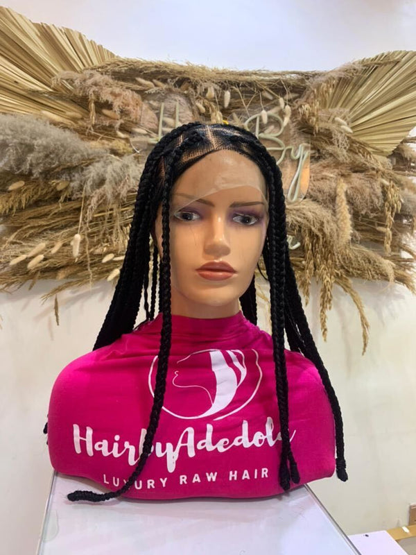 Short Black Box Braids With Bantu Knots