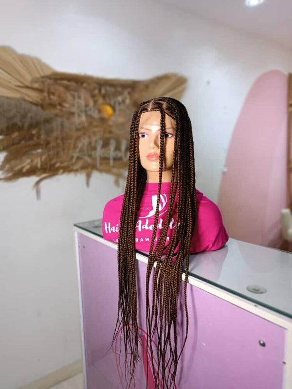 Long Brown Box Braids