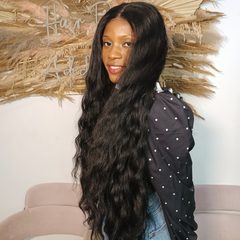 Black Body Wave Wig Made From Single Donor
