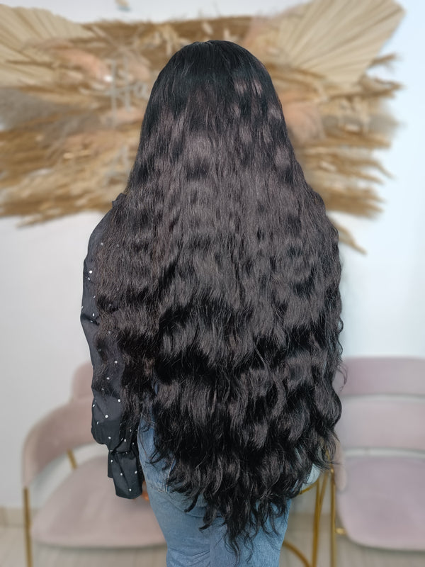 Black Body Wave Wig Made from Raw Hair