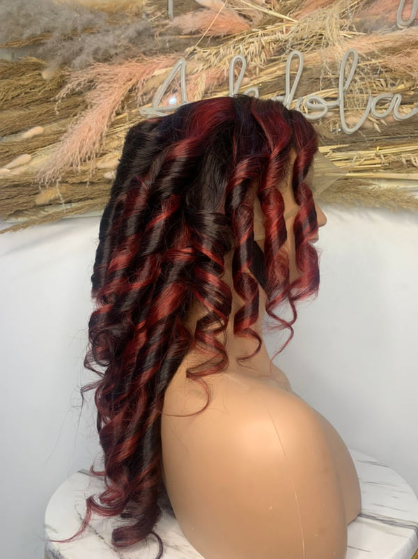 Wine Highlight Raw Wig Hair