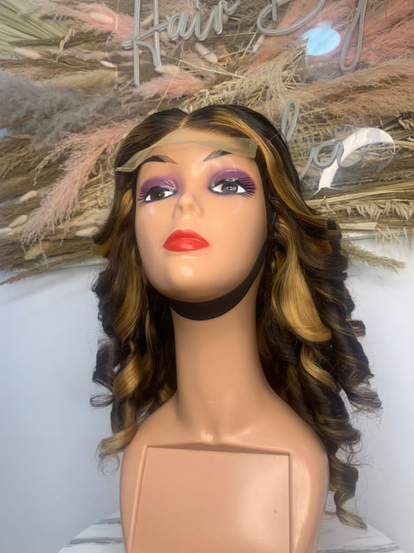 Gold Closure Highlight Single Donor Hair