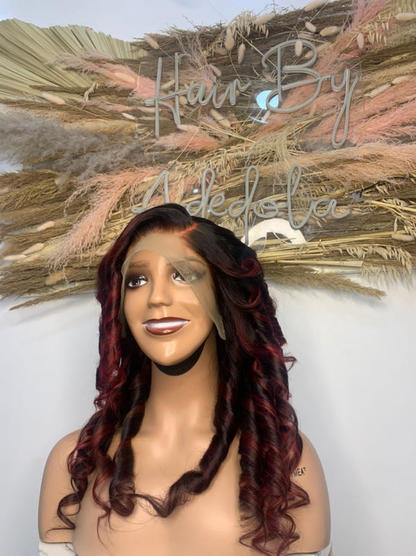 Wine Highlight Raw Wig Hair